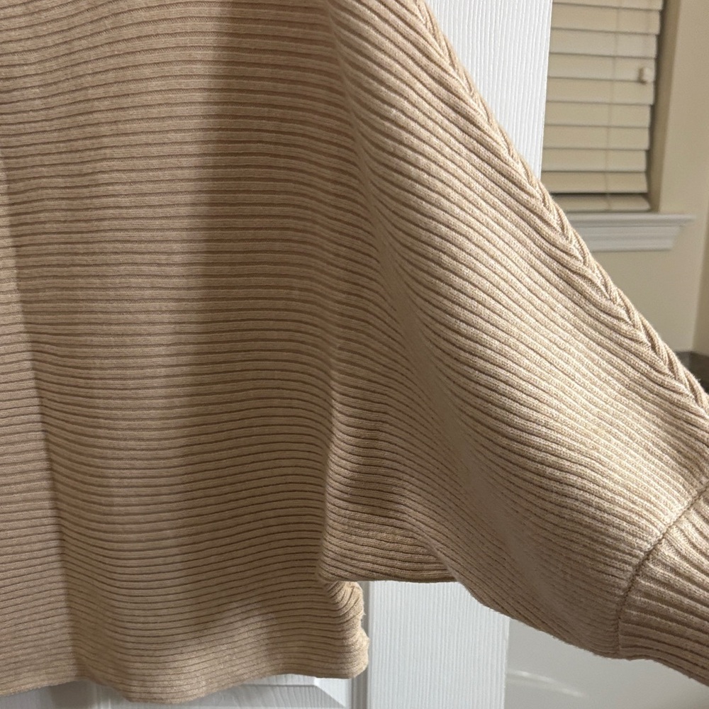 Pinque Cozy Tan Ribbed Sweater - Picture 3 of 6